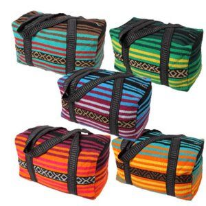 Serape Mexican Blanket Overnight Weekender…